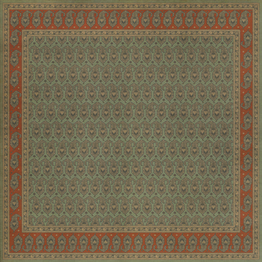 Persian Bazaar - Kintala - Nuri 96x96 Vintage Vinyl Floorcloth