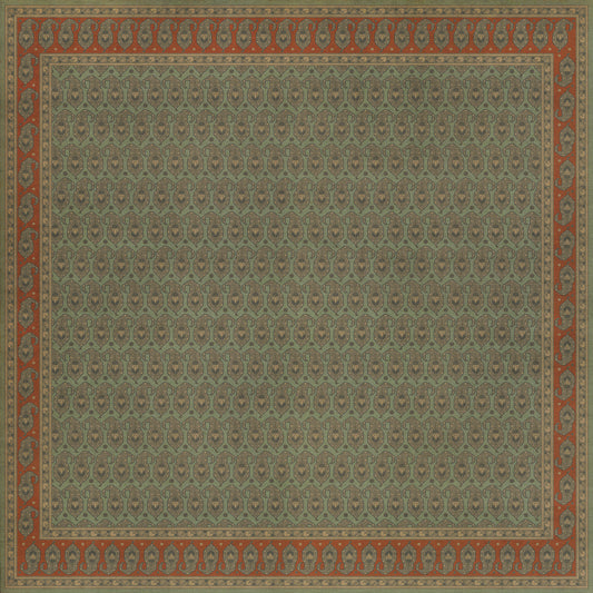 Persian Bazaar - Kintala - Nuri 120x120 Vintage Vinyl Floorcloth