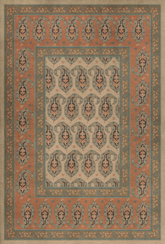 Persian Bazaar - Kintala - Rakli 38x56 Vintage Vinyl Floorcloth