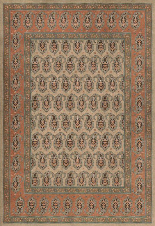 Persian Bazaar - Kintala - Rakli 52x76 Vintage Vinyl Floorcloth