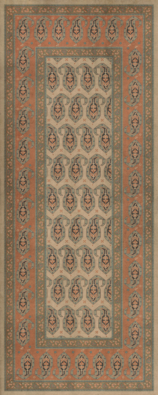 Persian Bazaar - Kintala - Rakli 36x90 Vintage Vinyl Floorcloth