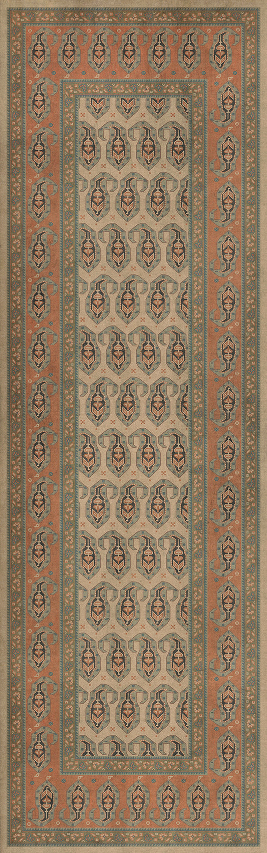 Persian Bazaar - Kintala - Rakli 36x115 Vintage Vinyl Floorcloth