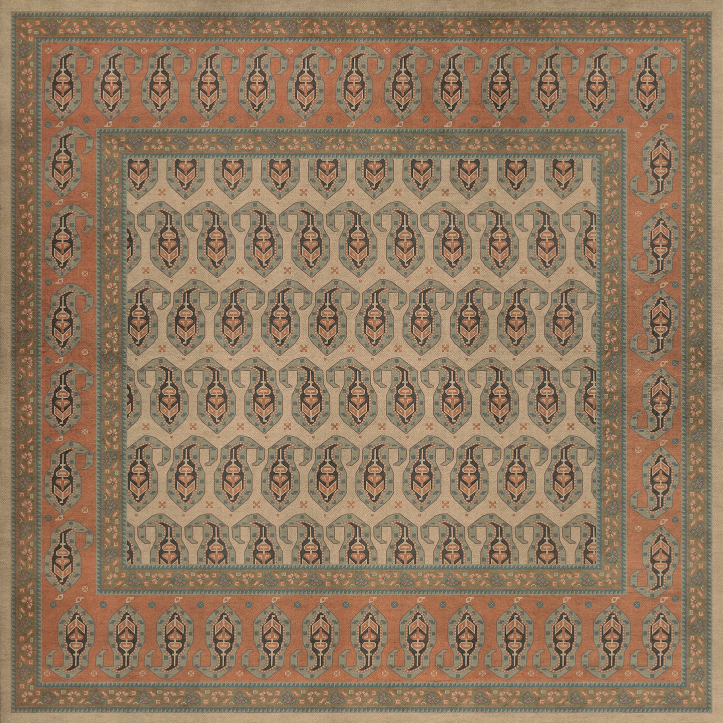 Persian Bazaar - Kintala - Rakli 60x60 Vintage Vinyl Floorcloth