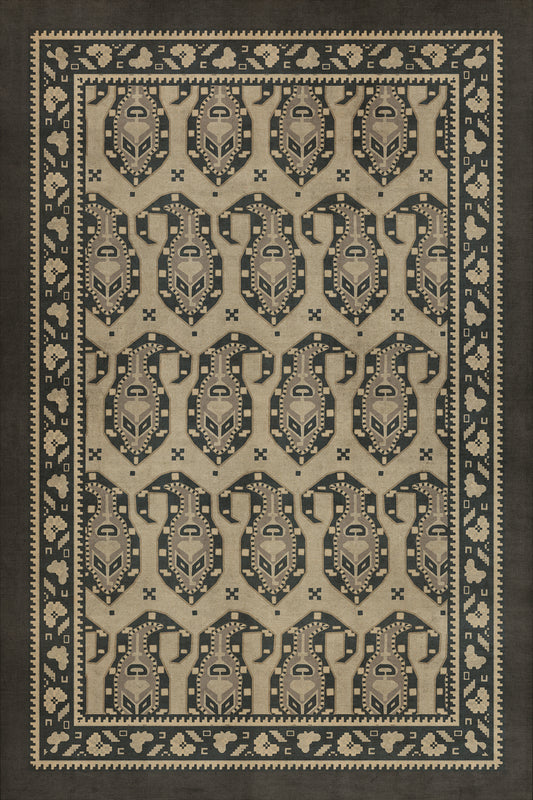Persian Bazaar - Kintala - Spiuni 24x36 Vintage Vinyl Floorcloth