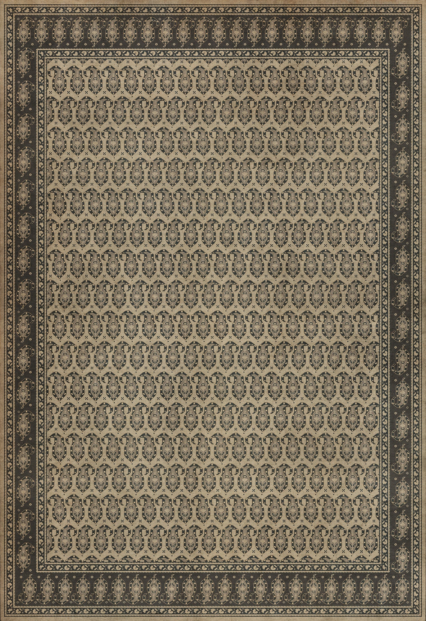 Persian Bazaar - Kintala - Spiuni 96x140 Vintage Vinyl Floorcloth