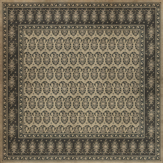 Persian Bazaar - Kintala - Spiuni 72x72 Vintage Vinyl Floorcloth