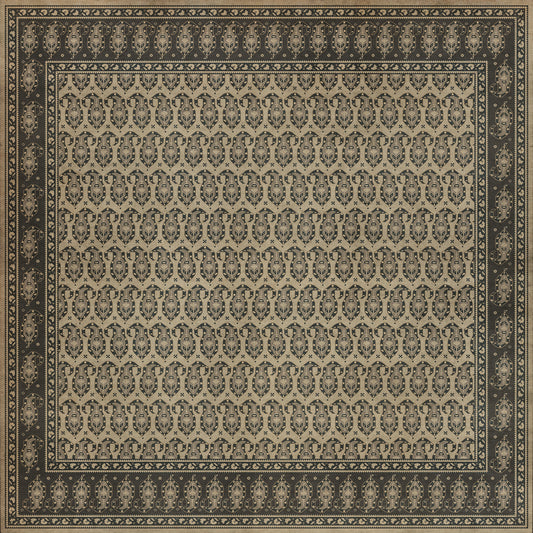 Persian Bazaar - Kintala - Spiuni 96x96 Vintage Vinyl Floorcloth