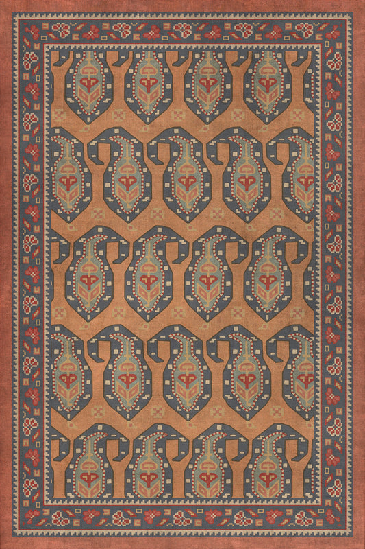 Persian Bazaar - Kintala - Svata 24x36 Vintage Vinyl Floorcloth
