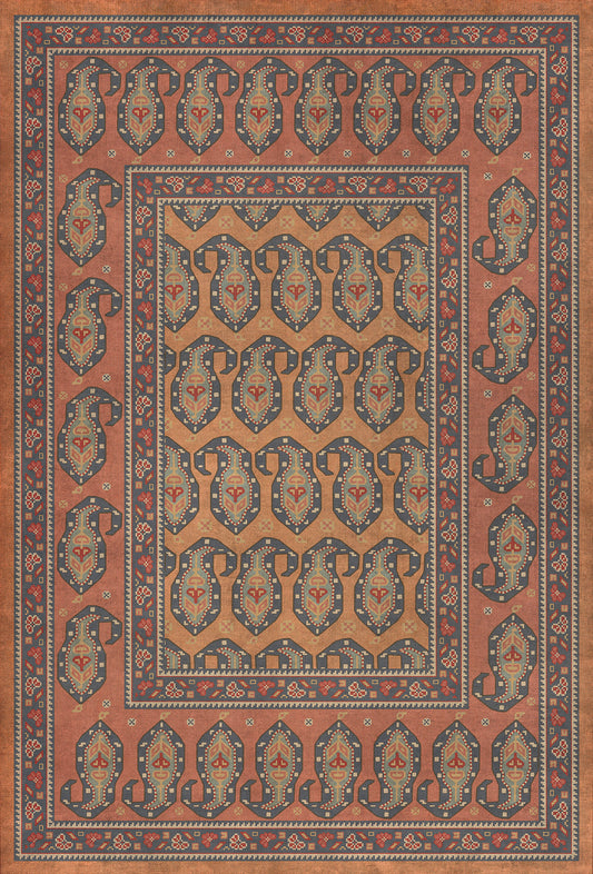 Persian Bazaar - Kintala - Svata 38x56 Vintage Vinyl Floorcloth
