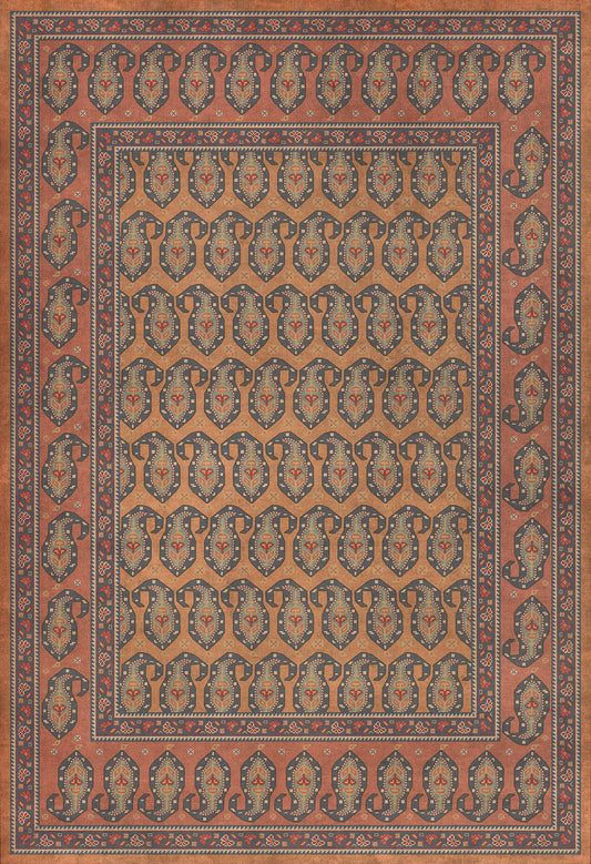 Persian Bazaar - Kintala - Svata 52x76 Vintage Vinyl Floorcloth