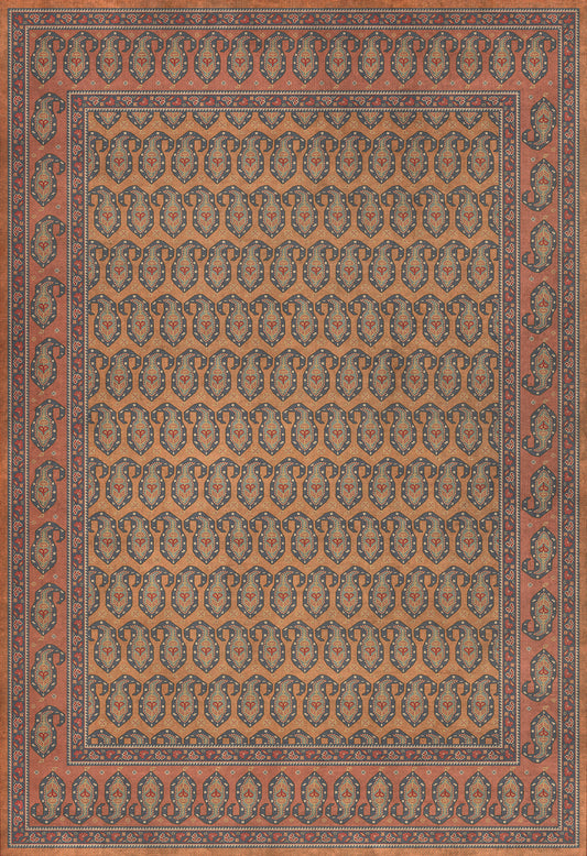 Persian Bazaar - Kintala - Svata 96x140 Vintage Vinyl Floorcloth