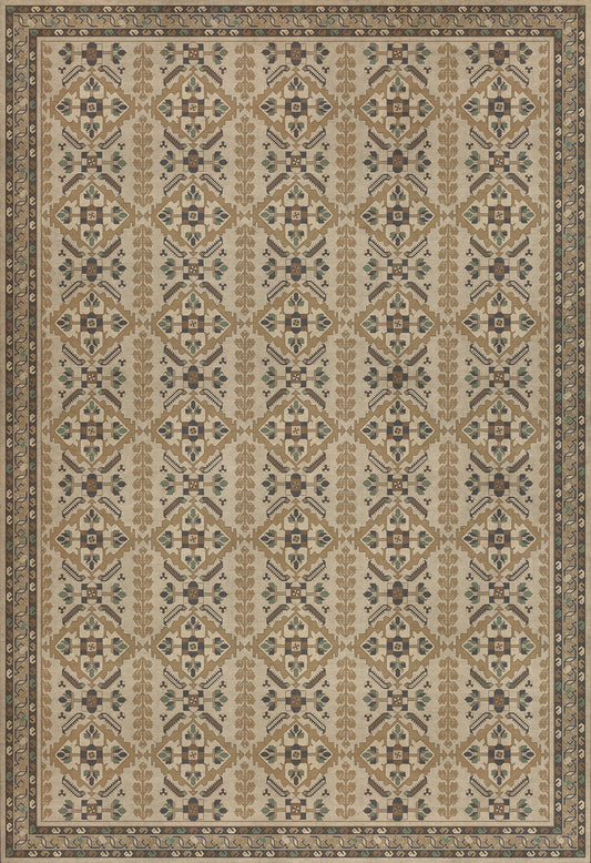 Persian Bazaar - Hamadan - Babayani 96x140 Vintage Vinyl Floorcloth