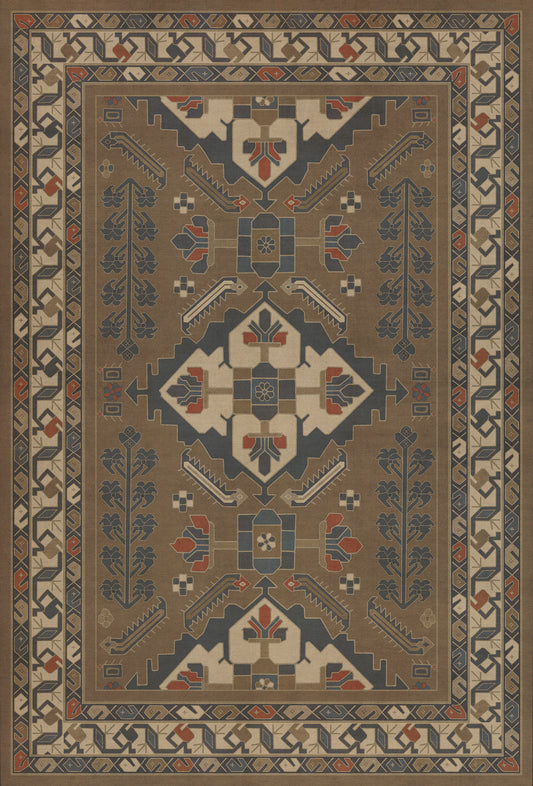 Persian Bazaar - Hamadan - Hadi 38x56 Vintage Vinyl Floorcloth