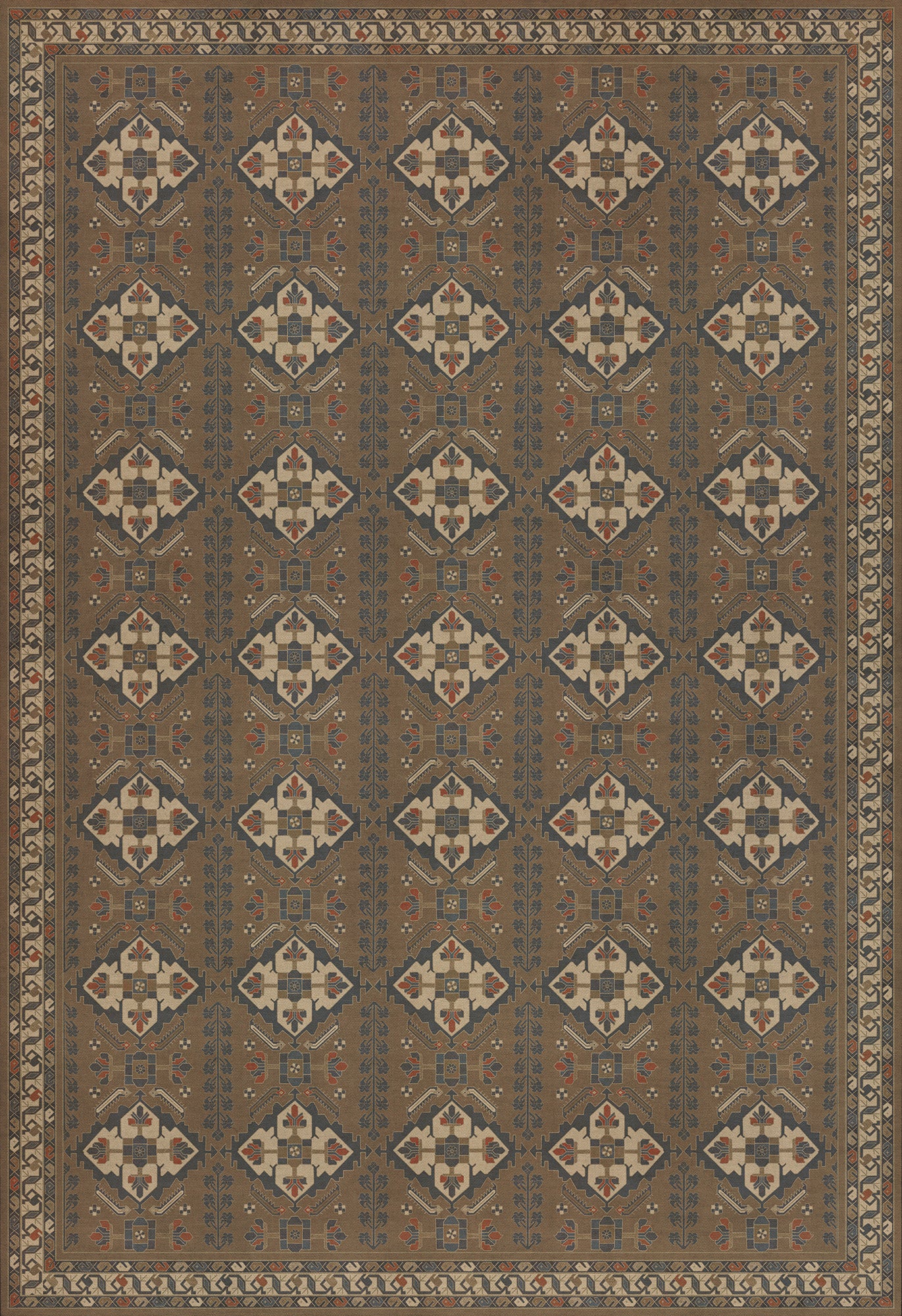 Persian Bazaar - Hamadan - Hadi 96x140 Vintage Vinyl Floorcloth