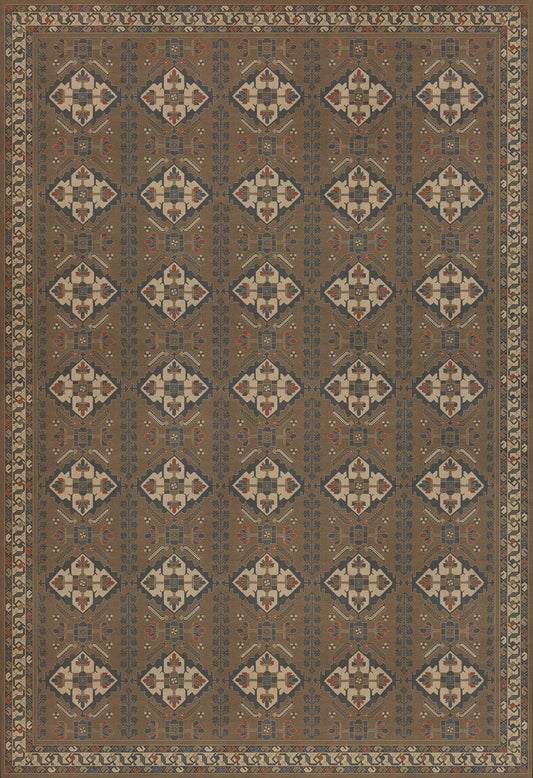 Persian Bazaar - Hamadan - Hadi 96x140 Vintage Vinyl Floorcloth