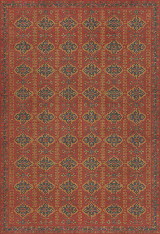 Persian Bazaar - Hamadan - Memnu 120x175 Vintage Vinyl Floorcloth