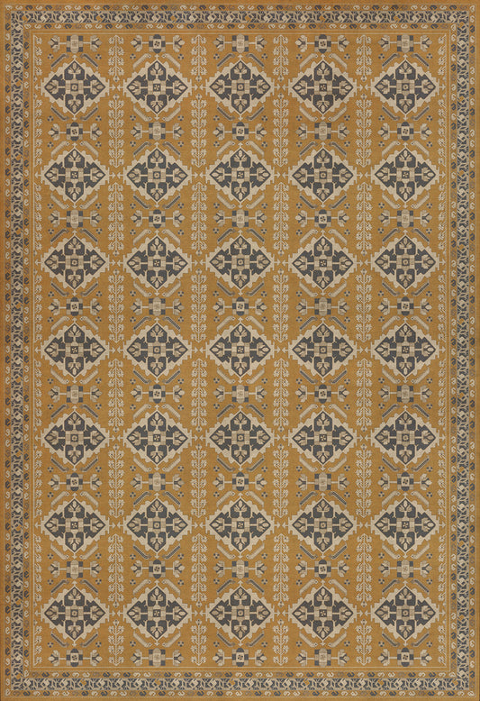 Persian Bazaar - Hamadan - Noor 96x140 Vintage Vinyl Floorcloth