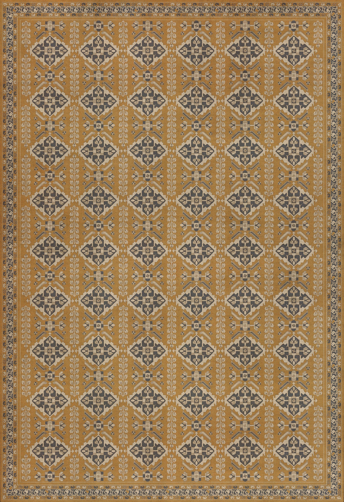 Persian Bazaar - Hamadan - Noor 120x175 Vintage Vinyl Floorcloth