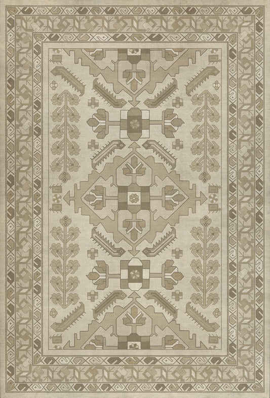 Persian Bazaar - Hamadan - Yasmine 38x56 Vintage Vinyl Floorcloth
