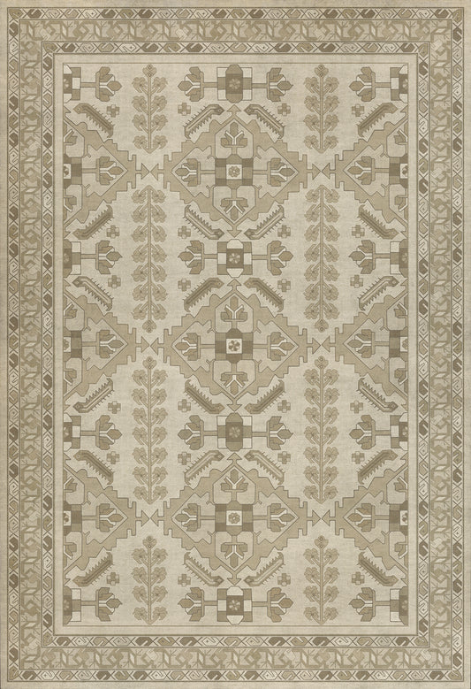 Persian Bazaar - Hamadan - Yasmine 52x76 Vintage Vinyl Floorcloth