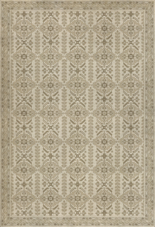 Persian Bazaar - Hamadan - Yasmine 96x140 Vintage Vinyl Floorcloth