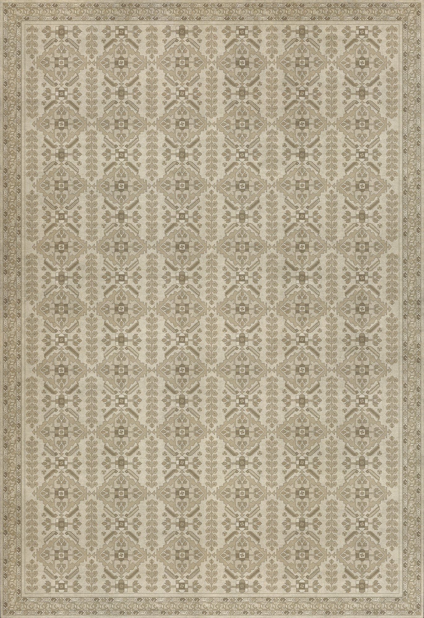 Persian Bazaar - Hamadan - Yasmine 120x175 Vintage Vinyl Floorcloth