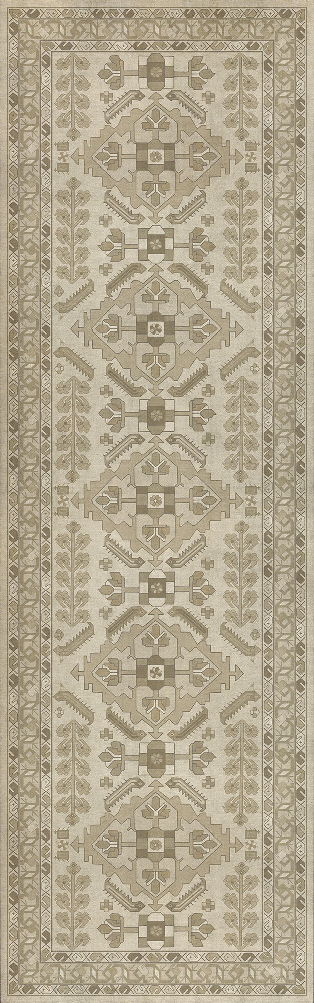 Persian Bazaar - Hamadan - Yasmine 36x115 Vintage Vinyl Floorcloth