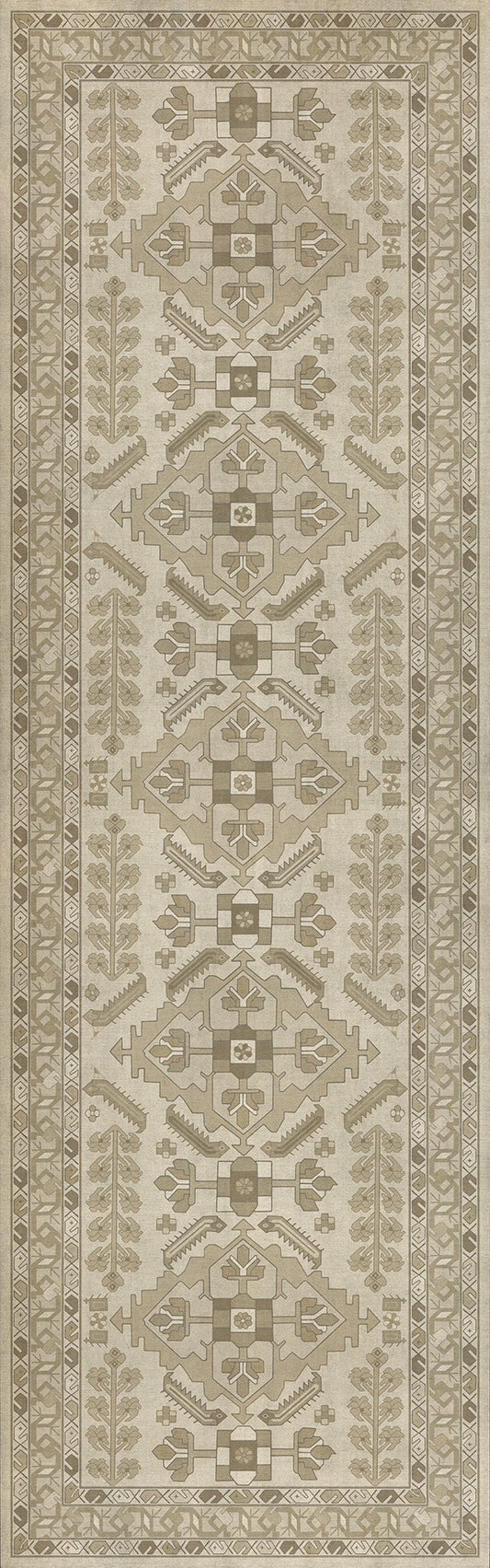 Persian Bazaar - Hamadan - Yasmine 36x115 Vintage Vinyl Floorcloth