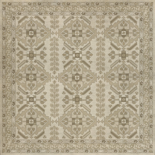 Persian Bazaar - Hamadan - Yasmine 60x60 Vintage Vinyl Floorcloth