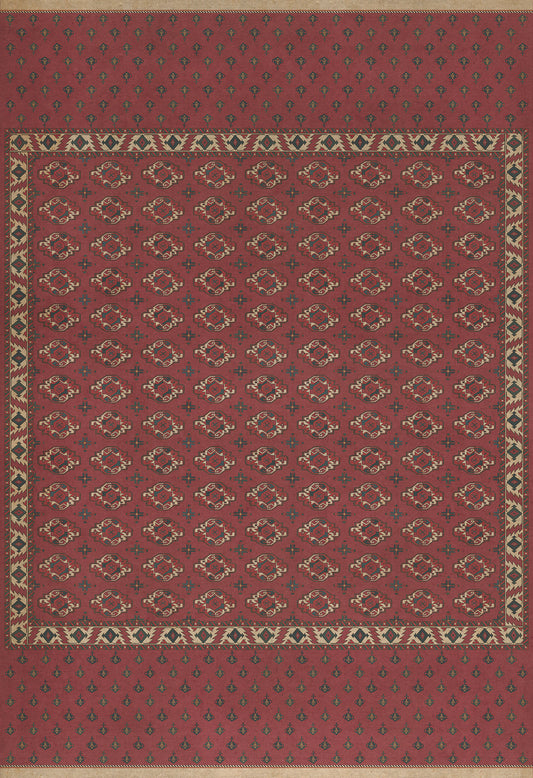 Persian Bazaar - Chuval Gul - Nazar 120x175 Vintage Vinyl Floorcloth