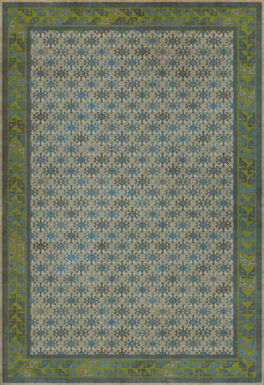 Persian Bazaar - Daghestan - Babki 96x140 Vintage Vinyl Floorcloth