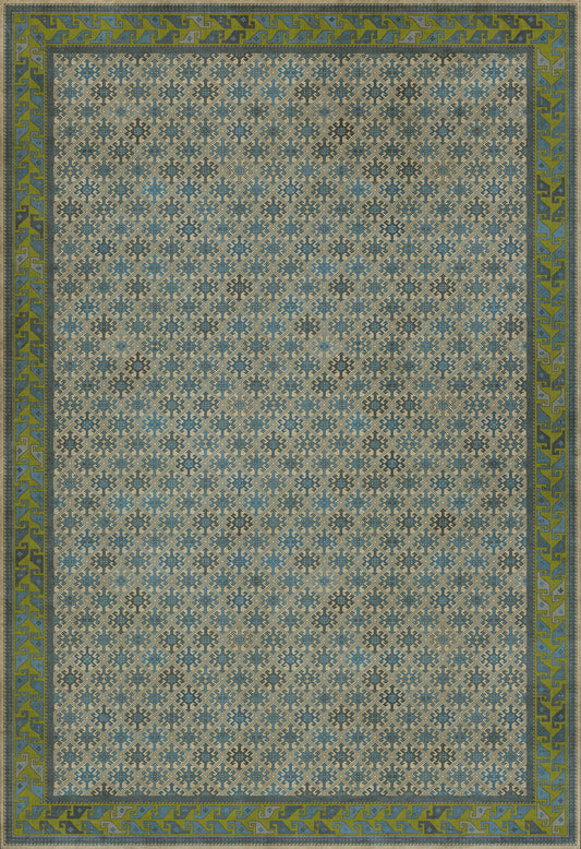 Persian Bazaar - Daghestan - Babki 120x175 Vintage Vinyl Floorcloth