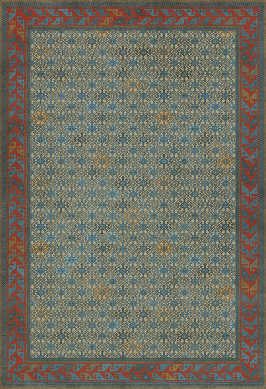 Persian Bazaar - Daghestan - Kruta 96x140 Vintage Vinyl Floorcloth