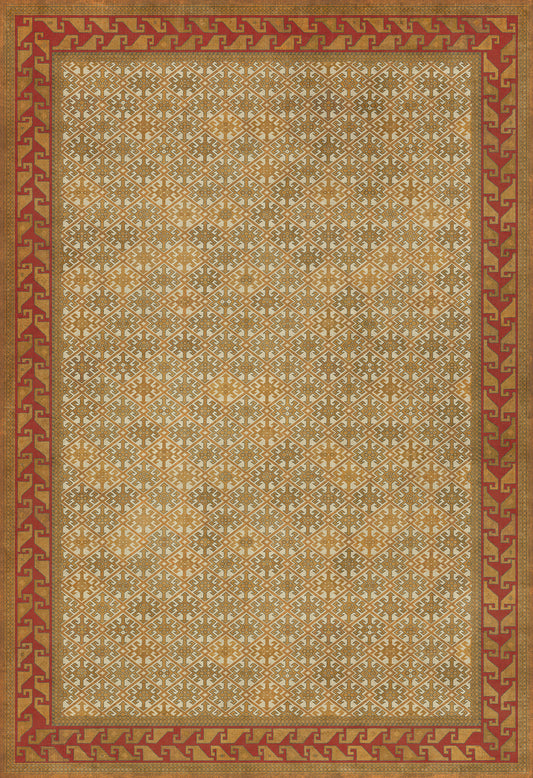 Persian Bazaar - Daghestan - Oolibka 96x140 Vintage Vinyl Floorcloth