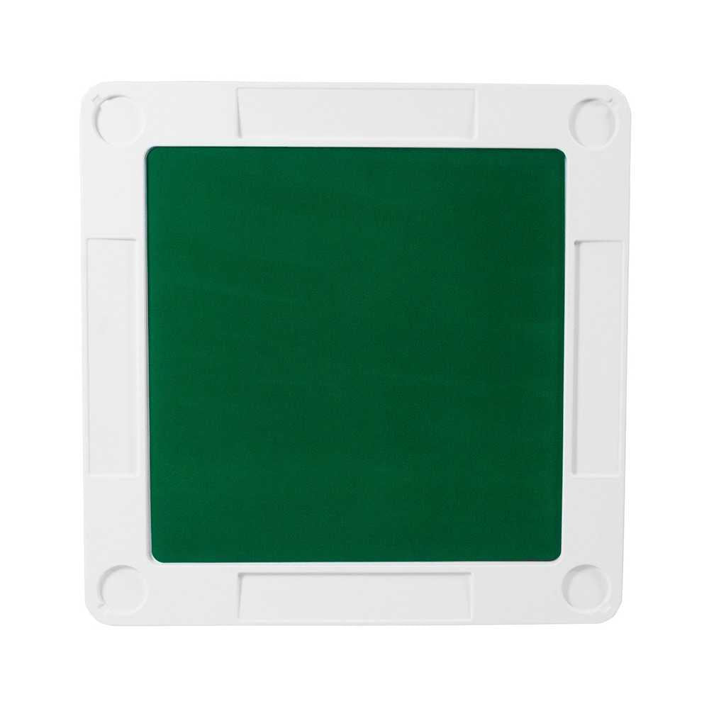 34.5" Square 4-Player Folding Card Game Table with Green Playing Surface and Cup Holders