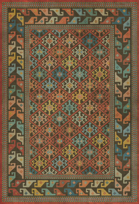 Persian Bazaar - Daghestan - Vedma 52x76 Vintage Vinyl Floorcloth