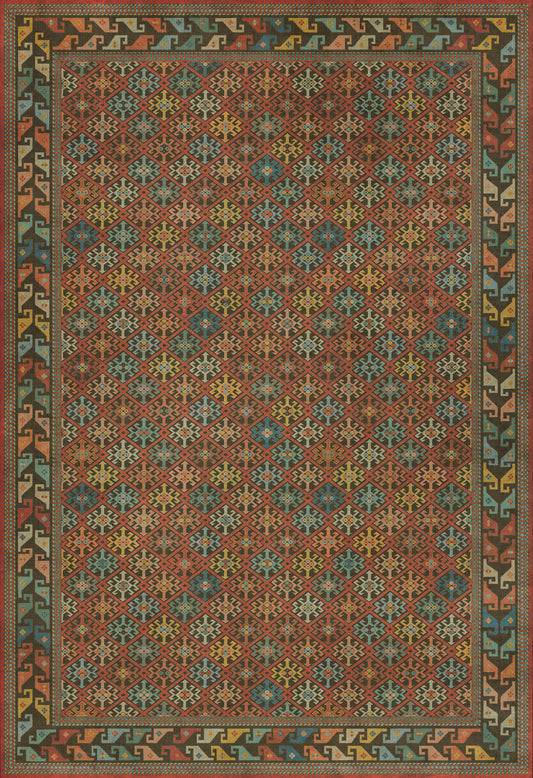 Persian Bazaar - Daghestan - Vedma 96x140 Vintage Vinyl Floorcloth
