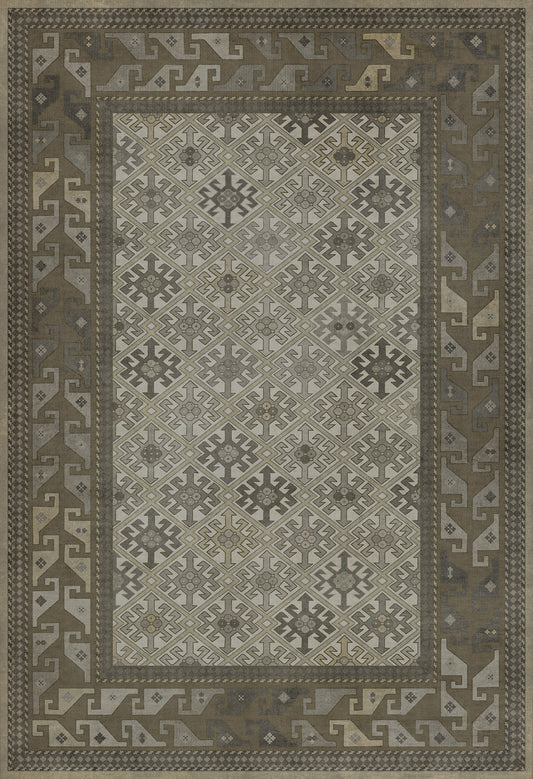Persian Bazaar - Daghestan - Vokzal 52x76 Vintage Vinyl Floorcloth