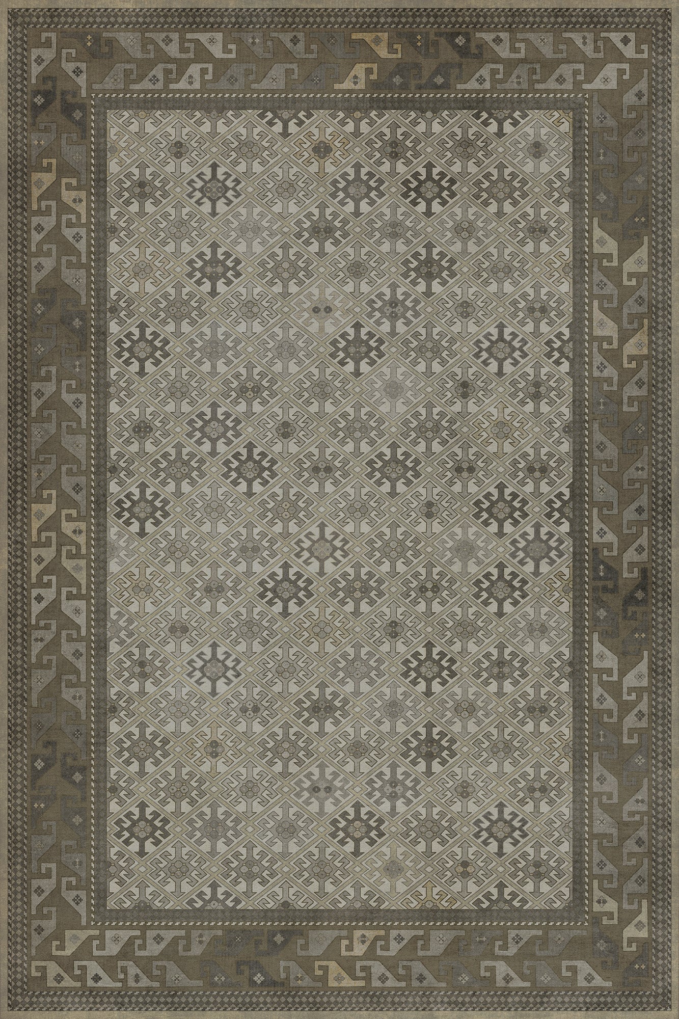 Persian Bazaar - Daghestan - Vokzal 72x108 Vintage Vinyl Floorcloth