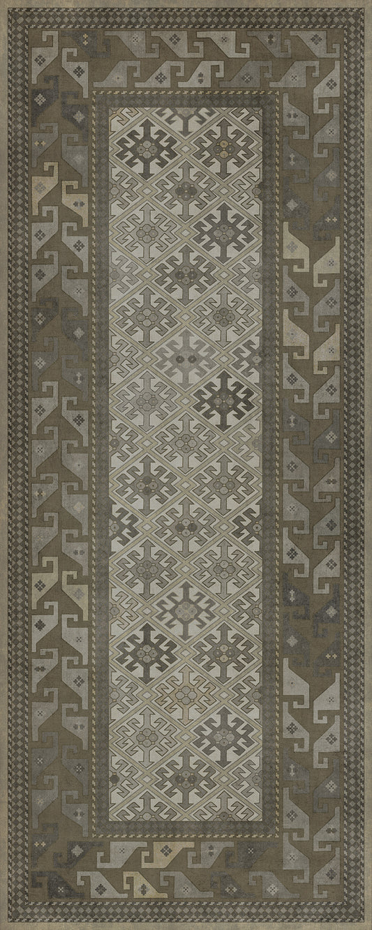 Persian Bazaar - Daghestan - Vokzal 36x90 Vintage Vinyl Floorcloth