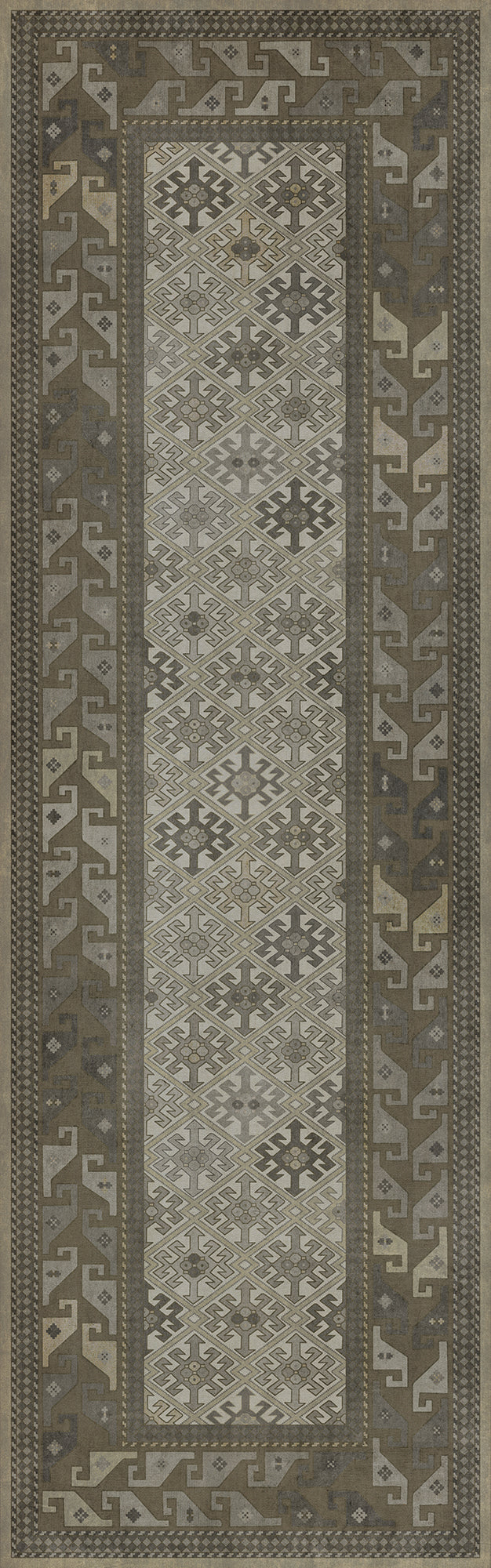 Persian Bazaar - Daghestan - Vokzal 36x115 Vintage Vinyl Floorcloth