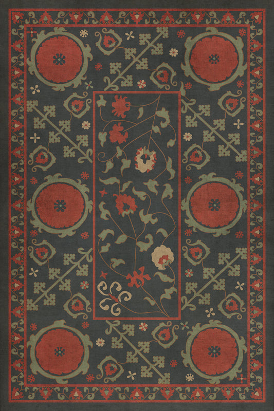 Persian Bazaar - Samarkand - Anora 24x36 Vintage Vinyl Floorcloth