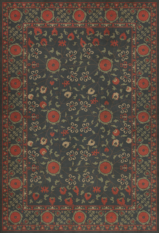 Persian Bazaar - Samarkand - Anora 52x76 Vintage Vinyl Floorcloth