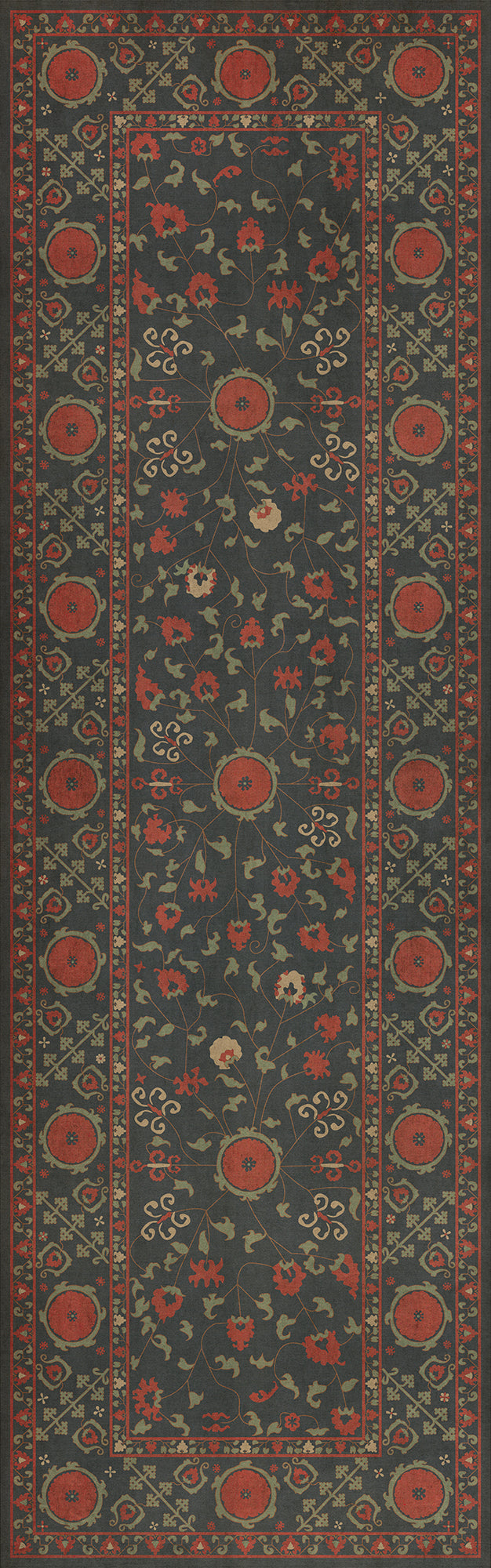 Persian Bazaar - Samarkand - Anora 36x115 Vintage Vinyl Floorcloth