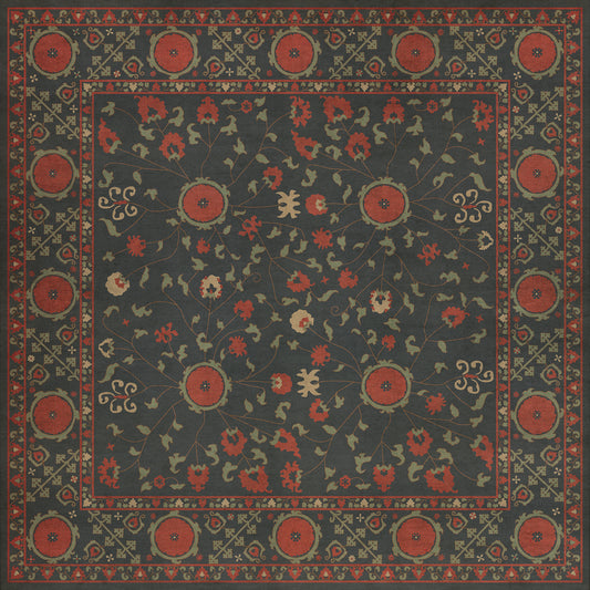 Persian Bazaar - Samarkand - Anora 60x60 Vintage Vinyl Floorcloth