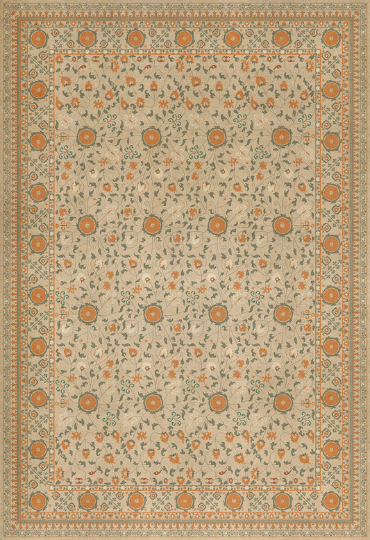 Persian Bazaar - Samarkand - Bahora 96x140 Vintage Vinyl Floorcloth