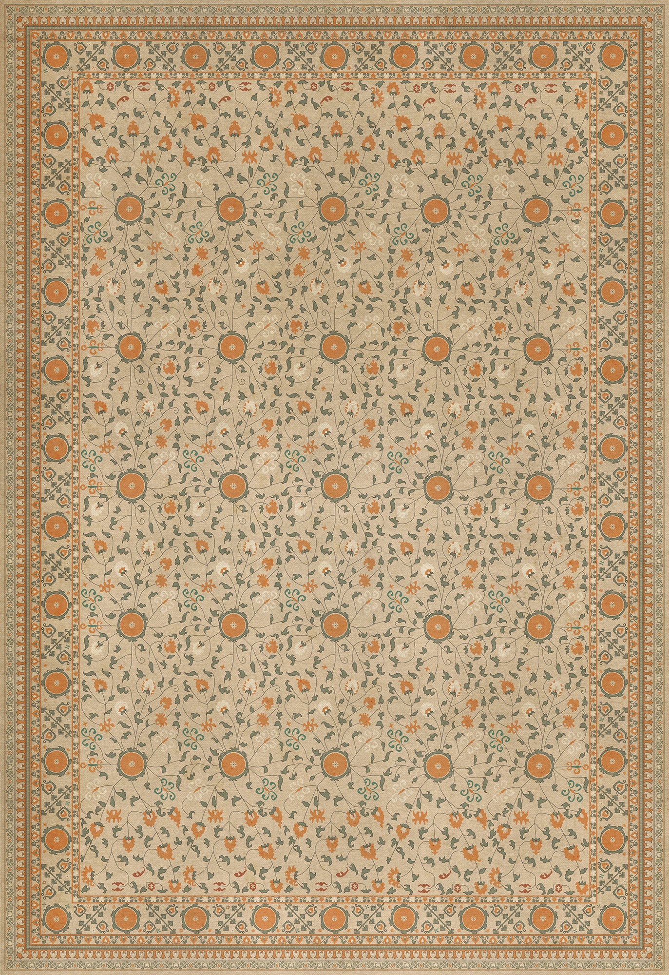 Persian Bazaar - Samarkand - Bahora 120x175 Vintage Vinyl Floorcloth