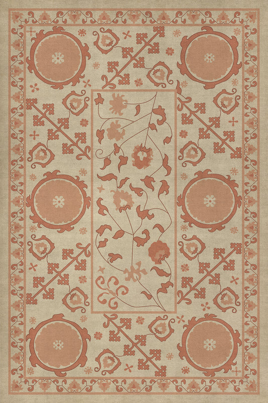 Persian Bazaar - Samarkand - Gazal 20x30 Vintage Vinyl Floorcloth