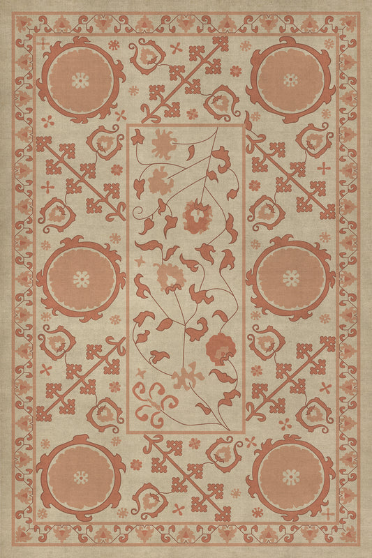 Persian Bazaar - Samarkand - Gazal 24x36 Vintage Vinyl Floorcloth