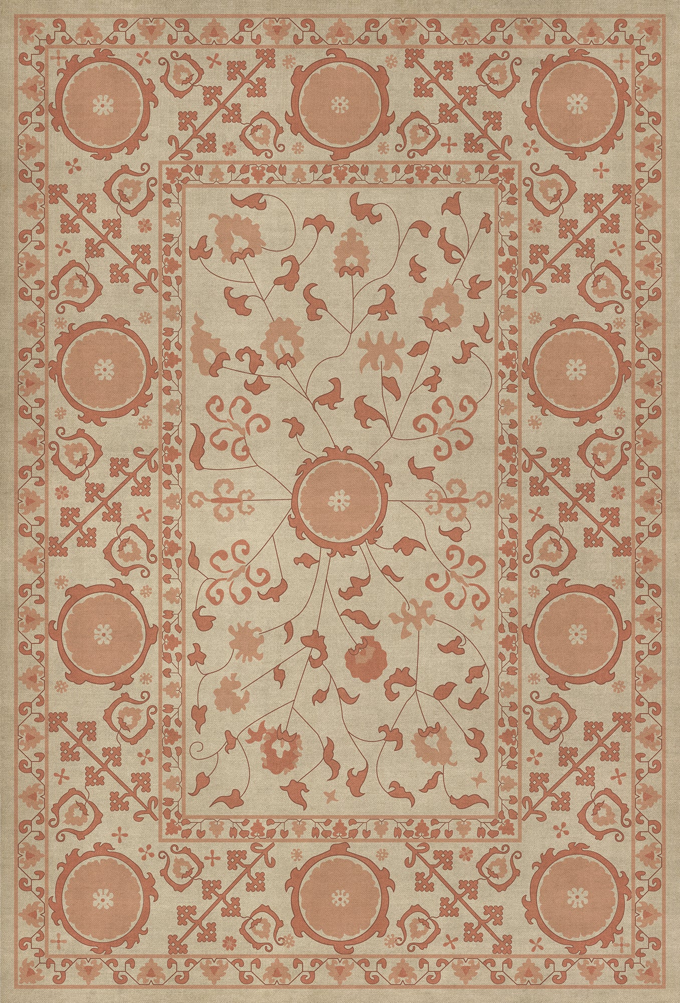 Persian Bazaar - Samarkand - Gazal 38x56 Vintage Vinyl Floorcloth